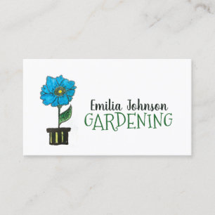 Indoor Plant zorg en tuinman overleg Visitekaartje