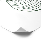 Indoor planten:  handgetekende set. poster (Hoek)