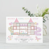 Indoor Play Center Verjaardagsfeestuitnodiging Kaart (Staand voorkant)