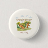 Indoor playground birthday party ronde button 3,2 cm (Voorkant)