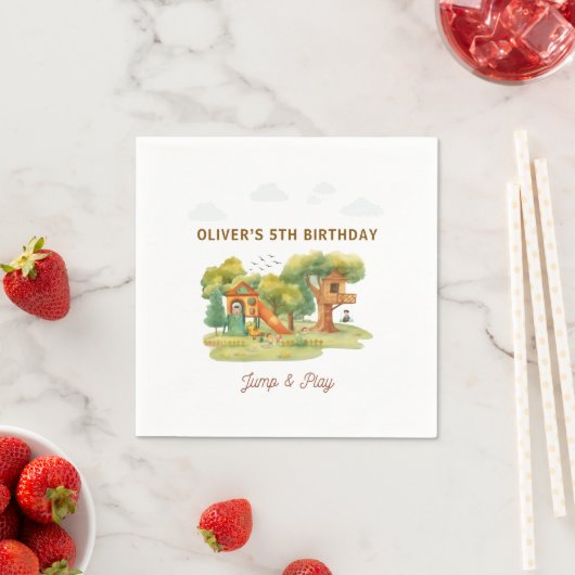 Indoor playground birthday party servet (Insitu)