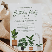 Indoor Potten Planten Verjaardagsfeestuitnodiging Kaart