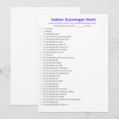 Indoor Scavenger Hunt Card Bedankkaart (Voorkant / Achterkant)