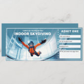 Indoor Skydiving Cadeaubon, Sky Dive Ticket Kaart (Voorkant / Achterkant)