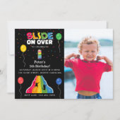 Indoor Slide Park Kids Playground Birthday Photo Kaart (Voorkant)