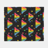 Indoor Slide Park Kids Playground  Fleece Deken (Voorkant (Horizontaal))