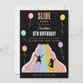 Indoor Slide Park Playground Girls Birthday Party Kaart (Voorkant)