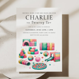Indoor Soft Play Verjaardag uitnodiging