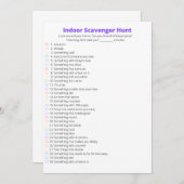 Indoor Speurtochtkaart Bedankkaart (Voorkant / Achterkant)