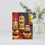 Indoor Tiki Life Ken Gage Art Briefkaart (Staand voorkant)