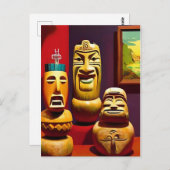 Indoor Tiki Life Ken Gage Art Briefkaart (Voorkant / Achterkant)