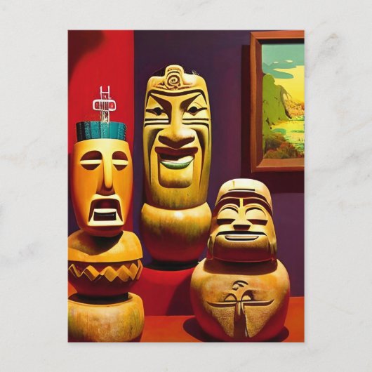 Indoor Tiki Life Ken Gage Art Briefkaart (Voorkant)