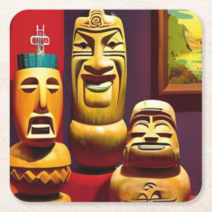 Indoor Tiki Life Ken Gage Art Kartonnen Onderzetters