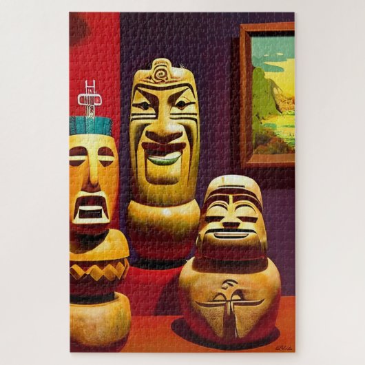 Indoor Tiki Life Ken Gage Art Legpuzzel (Verticaal)