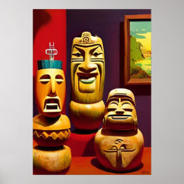 Indoor Tiki Life Ken Gage Art Poster