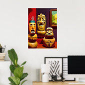 Indoor Tiki Life Ken Gage Art Poster (Thuiskantoor)