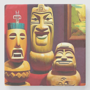 Indoor Tiki Life Ken Gage Art Stenen Onderzetter
