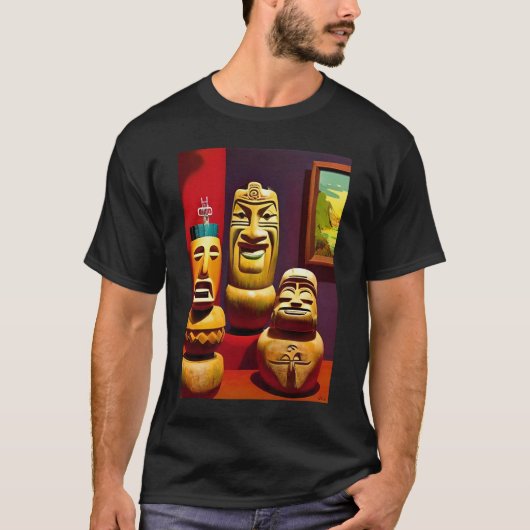 Indoor Tiki Life Ken Gage Art T-shirt (Voorkant)