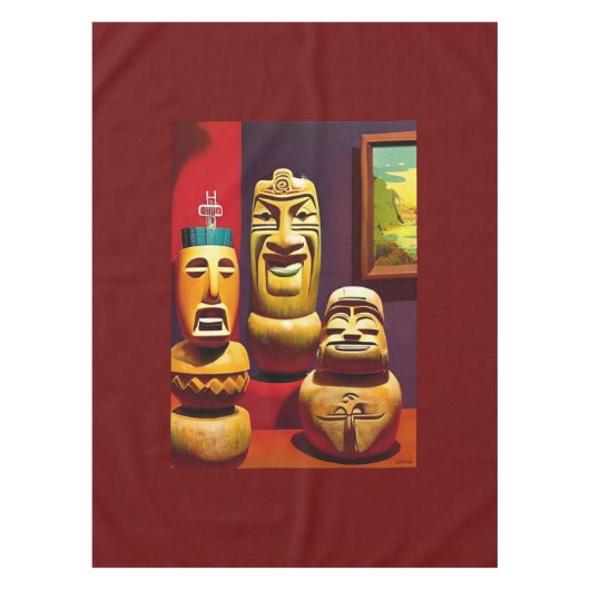 Indoor Tiki Life Ken Gage Art Tafelkleed (Voorkant)