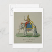 Indra, gegraveerd door Marlet et Cie (kleurenlitho Briefkaart (Voorkant / Achterkant)