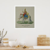 Indra, gegraveerd door Marlet et Cie (kleurenlitho Poster (Keuken)