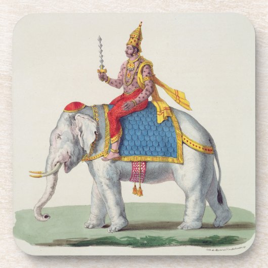 Indra of Devendra uit 'L'Inde francaise..', eng. Bier Onderzetter (Voorkant)