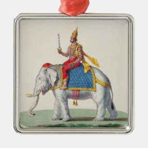Indra of Devendra uit 'L'Inde francaise..', eng. Metalen Ornament