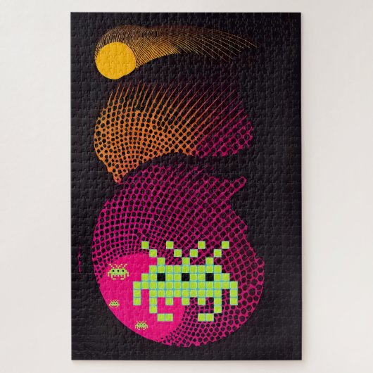 Indringende ruimtekoningen legpuzzel (Verticaal)