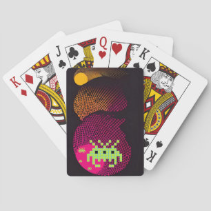 Indringende ruimtekoningen pokerkaarten