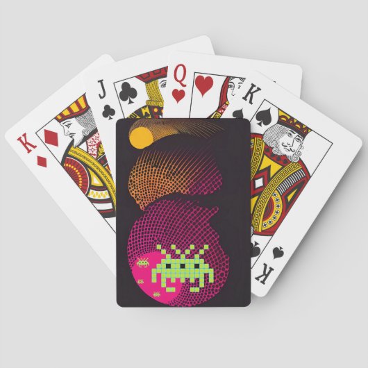 Indringende ruimtekoningen pokerkaarten (Achterkant)
