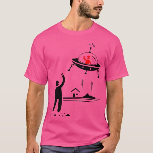 Indringers stelen UFO's T-shirt (Voorkant)