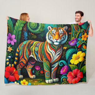Indruckwekkende Tijger Fee Dier Fleece Deken