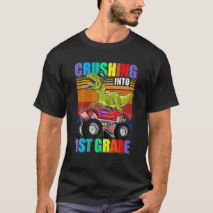 Indrukken in 1st graad T rex dinosaur terug naar s T-shirt
