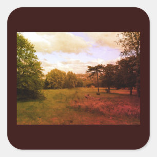 INDRUKKEN VAN KUNST EN NATUUR VIERKANTE STICKER