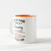 Indrukwekkend, af en toe komt er iemand geweldig tweekleurige koffiemok (Voorkant links)