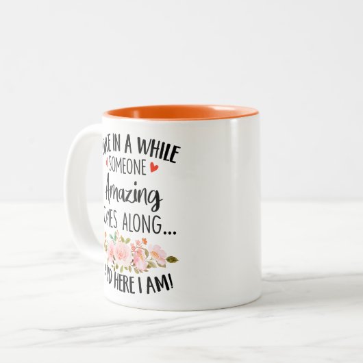 Indrukwekkend, af en toe komt er iemand geweldig tweekleurige koffiemok (Voorkant links)