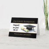 Indrukwekkend doctoraat! Afstuderen aangepaste kaa Kaart (Voorkant)