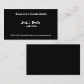 Indrukwekkend, eenvoudig, vaag zwart visitekaartje (Voorkant / Achterkant)