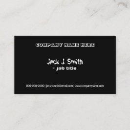 Indrukwekkend, eenvoudig, vaag zwart visitekaartje