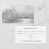 Indrukwekkend elegant meisje met bladfolie visitekaartje (Voorkant / Achterkant)