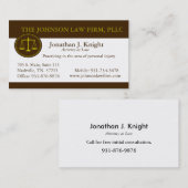 Indrukwekkend juridisch Visitekaartje (Voorkant / Achterkant)