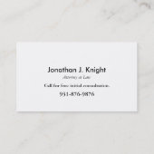 Indrukwekkend juridisch Visitekaartje (Achterkant)