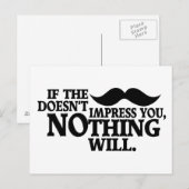 Indrukwekkend Mustache aangepast briefkaart kleur (Voorkant / Achterkant)
