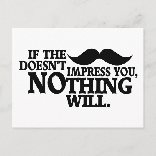 Indrukwekkend Mustache aangepast briefkaart kleur (Voorkant)