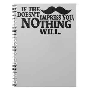 Indrukwekkend Mustache aangepast notitieboek kleur
