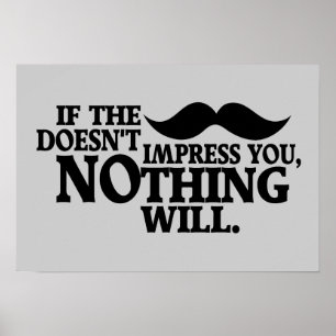 Indrukwekkend Mustache aangepast poster kleur