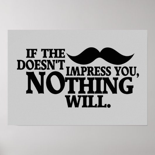 Indrukwekkend Mustache aangepast poster kleur (Voorkant)