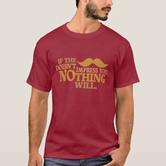 Indrukwekkend Mustache aangepast shirt - kies stij (Voorkant)