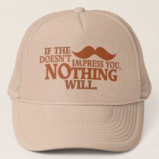 Indrukwekkend Mustache-pet - kies kleur Trucker Pet (Voorkant)