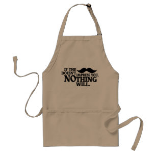 Indrukwekkend Mustache-schort - kies stijl, kleur Standaard Schort